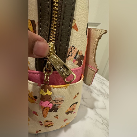 Pre Owned- Loungefly Disney Parks Backpack - Cream and Pink - Picture 5 of 9
